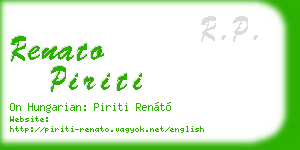 renato piriti business card